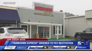 Sunroom Express ordered to pay restitution [upl. by Hepzi]