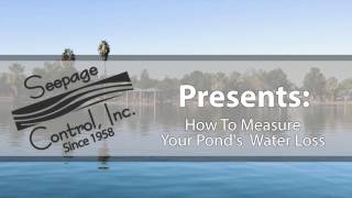 How to Measure Pond Water Loss [upl. by Adoc]