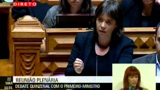 Catarina Martins vs Passos Coelho quotDemitase não tenha medo dessa nova oportunidadequot [upl. by Lamphere420]