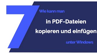 In PDFDateien kopieren und einfügen  Tutorial 2020 [upl. by Marie]