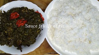 autre maniere de préparer sauce feuilles de patate douce et riz trés délicieux cuisine africaine [upl. by Assilav]