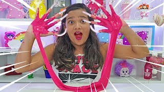 FAZENDO SLIME COM UNHAS GIGANTES  JULIANA BALTAR [upl. by Gamages]