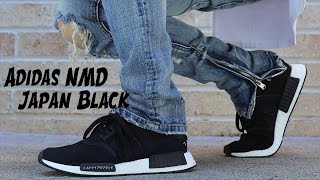 I missed out on the restock Adidas Nmd Japan Black  Streetwear Sneaker Review with on foot [upl. by Atinat]