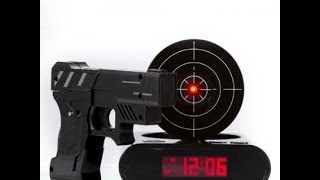 Tech Review Gun Alarm Clock [upl. by Aronson609]