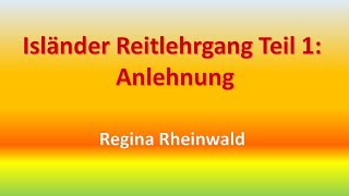 Isländer Reitlehrgang 1 Teil Anlehnung [upl. by Smaj]