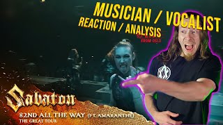 Sabaton  82nd All the Way with Amaranthe Live REACTIONANALYSIS  Musician and Vocalist Reacts [upl. by Odysseus942]