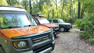 Honda Element owners camping together [upl. by Eirbua597]