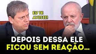 TARCÍSIO NÃO SE CALA E IMPÕE RESPEITO EM REUNIÃO COM LULA [upl. by Leirad]