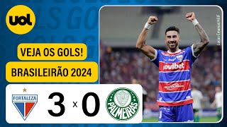 FORTALEZA 3 X 0 PALMEIRAS  CAMPEONATO BRASILEIRO 2024 VEJA OS GOLS [upl. by Boulanger]