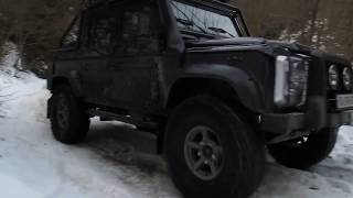 Land Rover Defender 110 Pick Up Snow Off Road [upl. by Combe915]