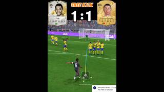 Cristiano Ronaldo Vs Pele Penalty Free Kick Long Shoot Challenge fc25 pele freekick ronaldo [upl. by Ostap]