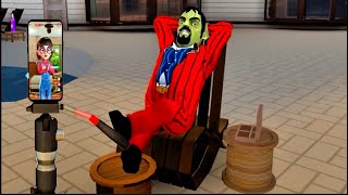 Nick and tani  scary stranger 3D fun videos every day iosandroid [upl. by Yentnuoc]