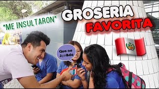 ¿Cual es la GROSERÍA o INSULTOS favoritos de los PERUANOS entrevista  Cocofresh [upl. by Llenor]