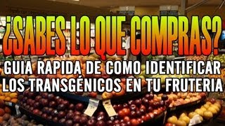 ¿SABES LO QUE COMPRAS Guía rápida para identificar los transgénicos en tu frutería [upl. by Ybeloc]