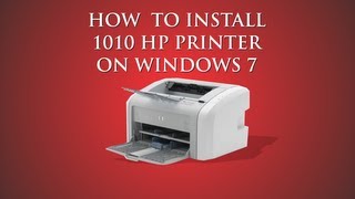 How to install HP 1010 printer on windows 7 [upl. by Aihset571]