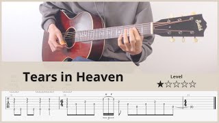 【TAB】Tears in Heaven  Eric Clapton  FingerStyle Guitar ソロギター【タブ】 [upl. by Llehcsreh]