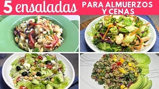 5 Ensaladas fáciles para Almuerzos y Cenas Cocina de Addy [upl. by Acinnej]