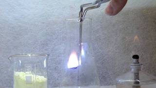 brennender Schwefel in Sauerstoff  Burning sulfur in oxygen HD [upl. by Oknuj]