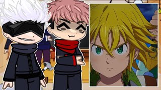 Jujutsu Kaisen React to Meliodas  Nanatsu no Taizai  TikTok  Gacha React [upl. by Rola]