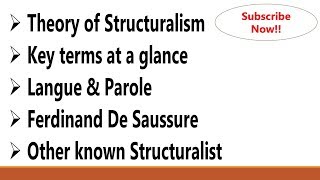 StructuralismFerdinand De Saussure COMPLETE NOTES [upl. by Anirtek]