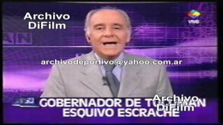 DiFilm  Gobernador Tucuman Julio Miranda esquivo escrache 2002 [upl. by Niatsirk]