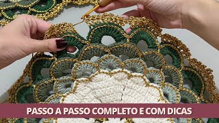 PASSO A PASSO SOUSPLAT TURCO LUXO COM FIO AMIGURUMI  PASSO A PASSO SOUSPLAT DE CROCHÊ LUXO [upl. by Ocana]