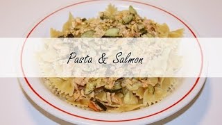 Pasta amp Salmon cooking recipe  Μακαρόνια με σολωμό  συνταγή [upl. by Neehsuan175]