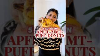 ApfelZimtPuffDonuts🍎✨ apfelringe blätterteigrezept snackidee foodtrend amba3 herbstrezept [upl. by Esikram]