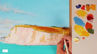 Beeindruckende Kreidefelsen im VideoMalkurs 🎨😉 Tutorial  Malkunst  Maltechnik [upl. by Merri]