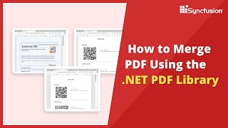 Merging PDF Documents Using the NET PDF Library [upl. by Vernen]