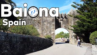 Baiona Walking Spain Aerial View  Virtual Tour Galicia 4k Travel Walk [upl. by Arleen]