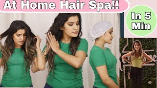 At Home HAIR SPA  5 Min EASY Spa at Home  Super Style Tips [upl. by Parhe]