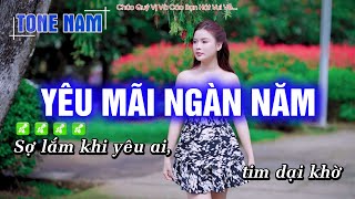 Karaoke Yêu Mãi Ngàn Năm  Tone Nam Dễ Hát Nhất  Hoàng Dũng Karaoke [upl. by Tonkin164]