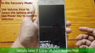 Samsung Galaxy J3 Emerge SMJ327P Recovery Mode [upl. by Sylvia596]