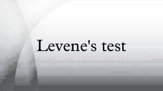 Levenes test [upl. by Hayalat]