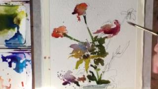 Summer Flowers in Watercolor by Chris Petri [upl. by Yajet]