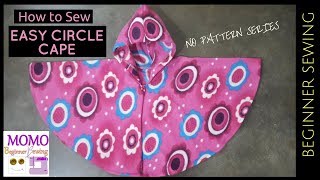 How to Sew Easy Circle Cape for winter  without Pattern [upl. by Philender]