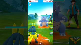 Rhvdon vs lucario simple battle ultra legends viralshorts shorts Pokemongo01 PoKePrince79 [upl. by Ynnus]