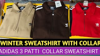 Winter Collar Sweatshirt  विंटर कॉलर जिप स्वेटशर्ट बेस्ट क्वालिटी Adidas sweatshirt [upl. by Serge]