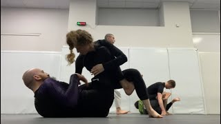 Rolling Round Starting from Seated Open Guard Headquarters Guard Passing vs Brown Belt [upl. by Zolner]