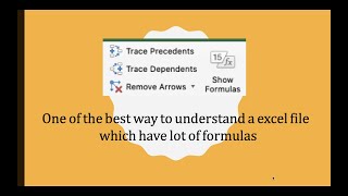 Trace Precedent amp Dependent in sheet [upl. by Theran]