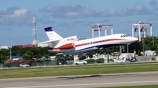 dassault falcon 900ex landing in grand cayman from Tampa [upl. by Noxid]