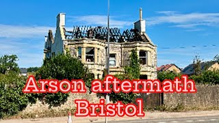 Brent Knoll House Bristol after yesterday’s arson [upl. by Idissac]