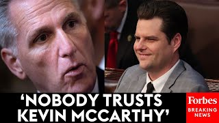 BREAKING NEWS Matt Gaetz Takes Victory Lap After House Votes To Oust Kevin McCarthy [upl. by Peri]