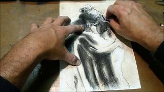 TUTORIAL COME DISEGNARE A CARBONCINO IL NUDO FEMMINILE Bozzetto classico a carboncino e gessetto [upl. by Qiratla534]