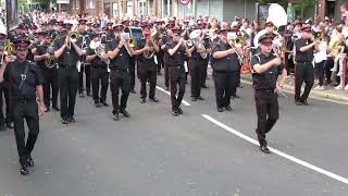 Neuss Holzheim 02Juli 2023 Die Scheibenschützen und das Reuschenberger BC zur Sonntagsparade [upl. by Aneda]