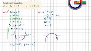 Resolva as inequações a x2  3x  2 menor que 0 b 2x2  9 maior  0 [upl. by Kuth]