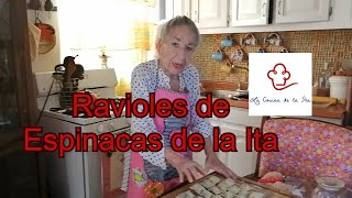 Como hacer RAVIOLES RELLENOS DE ESPINACAS con Salsa de Tomate de la ITA [upl. by Ai151]