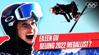 Gunning For Gold  Will Eileen Gu win a medal at Beijing 2022 🇨🇳⛷ [upl. by Yenttirb209]