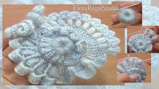 Crochet Freeform Flower Tutorial 2 Part 2 of 2 Scrumbling Freeform Crochet [upl. by Calypso]